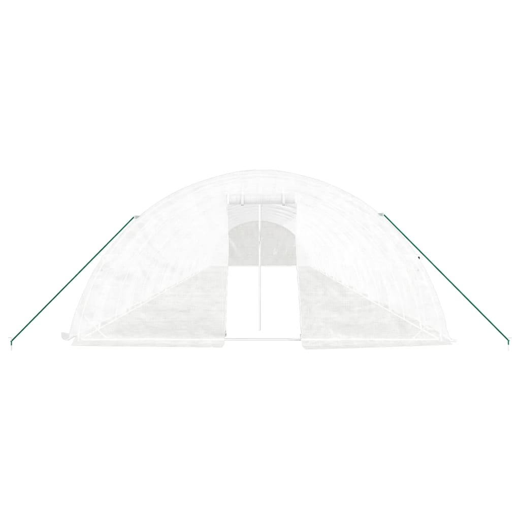Greenhouse with Steel Frame White 100 m² 20 x 5 x 2.3 m