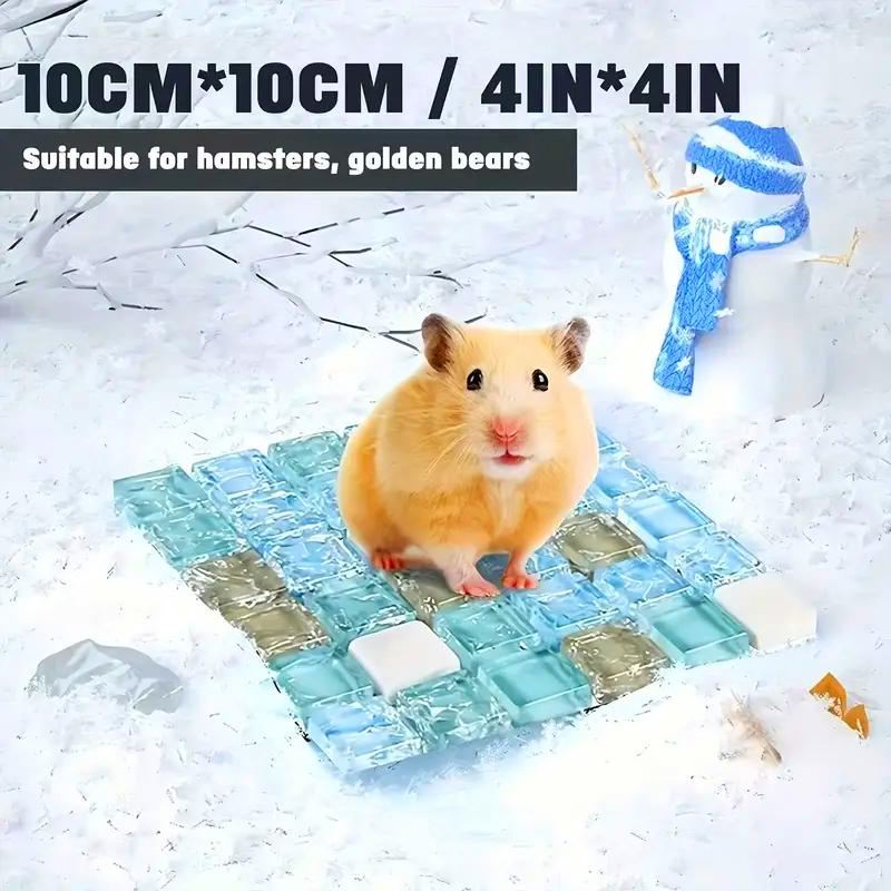 1 шт. Охлаждающий коврик для хомяка, летняя ледяная подставка, мраморно-стеклянная доска для рассеивания тепла для мелких питомцев, шиншилл, ежей, принадлежности для клеток