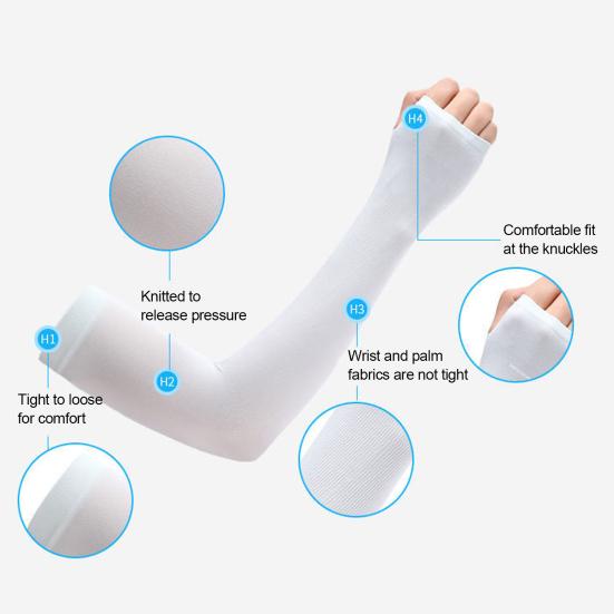 Yousheng 2 пары нарукавников с защитой от ультрафиолета, однотонные, высокоэластичные, супер мягкие, дышащие, впитывающие пот, быстросохнущие, спортивные нарукавники для занятий спортом на открытом воздухе