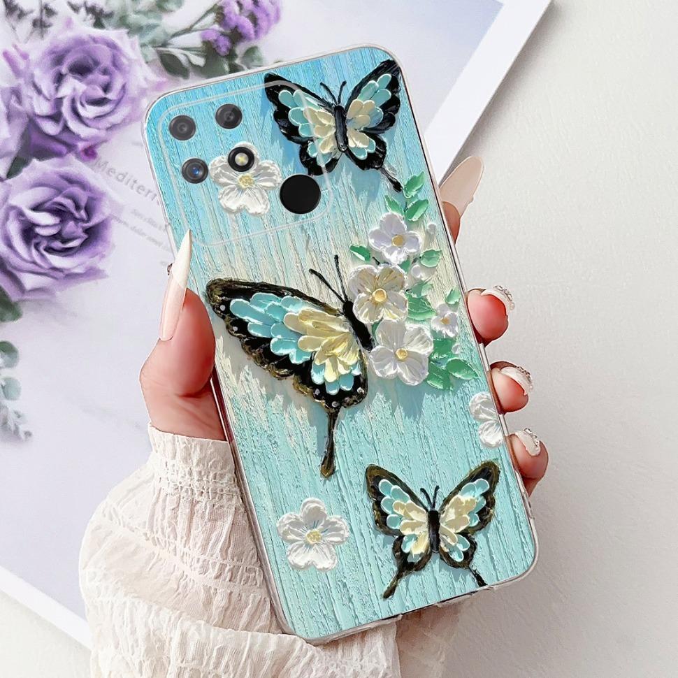 Мягкий Полный Защитный Чехол RMX3430 Для Realme Narzo 50A Чехол С Рисунком Кошки Для Realme Narzo 50A Narzo50A Силиконовые Чехлы Чехол