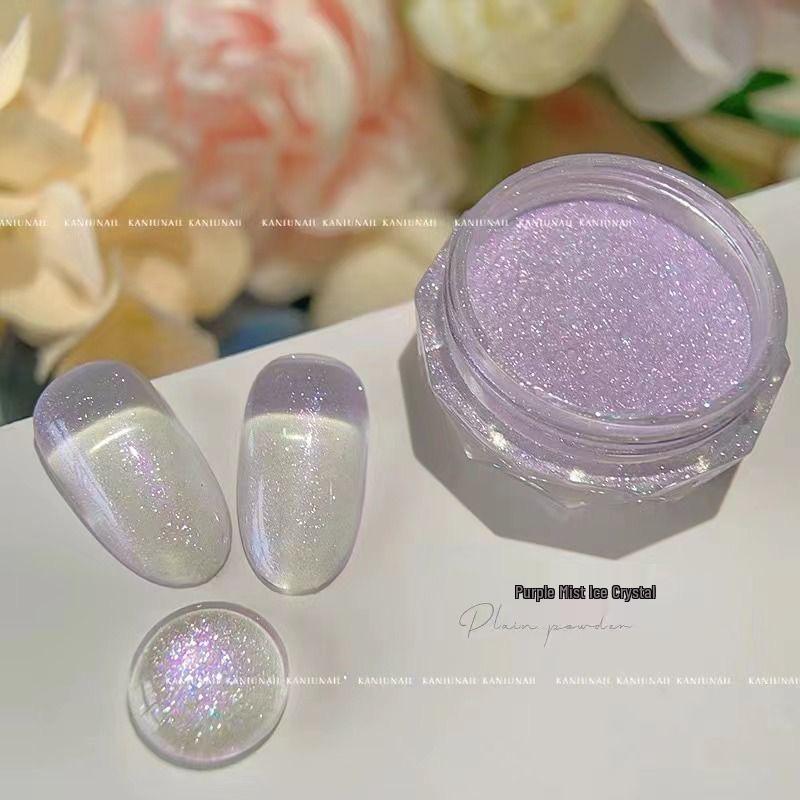 Фея Маникюр: Прозрачная пудра-хайлайтер телесного цвета с мелким глиттером и кристаллами для особого маникюра