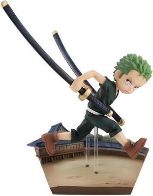 Г.Э.М.. Серия One Piece Roronoa Zoro RUNRUNRUN Готовая фигурка, окрашенная в ПВХ, примерно 140 мм.