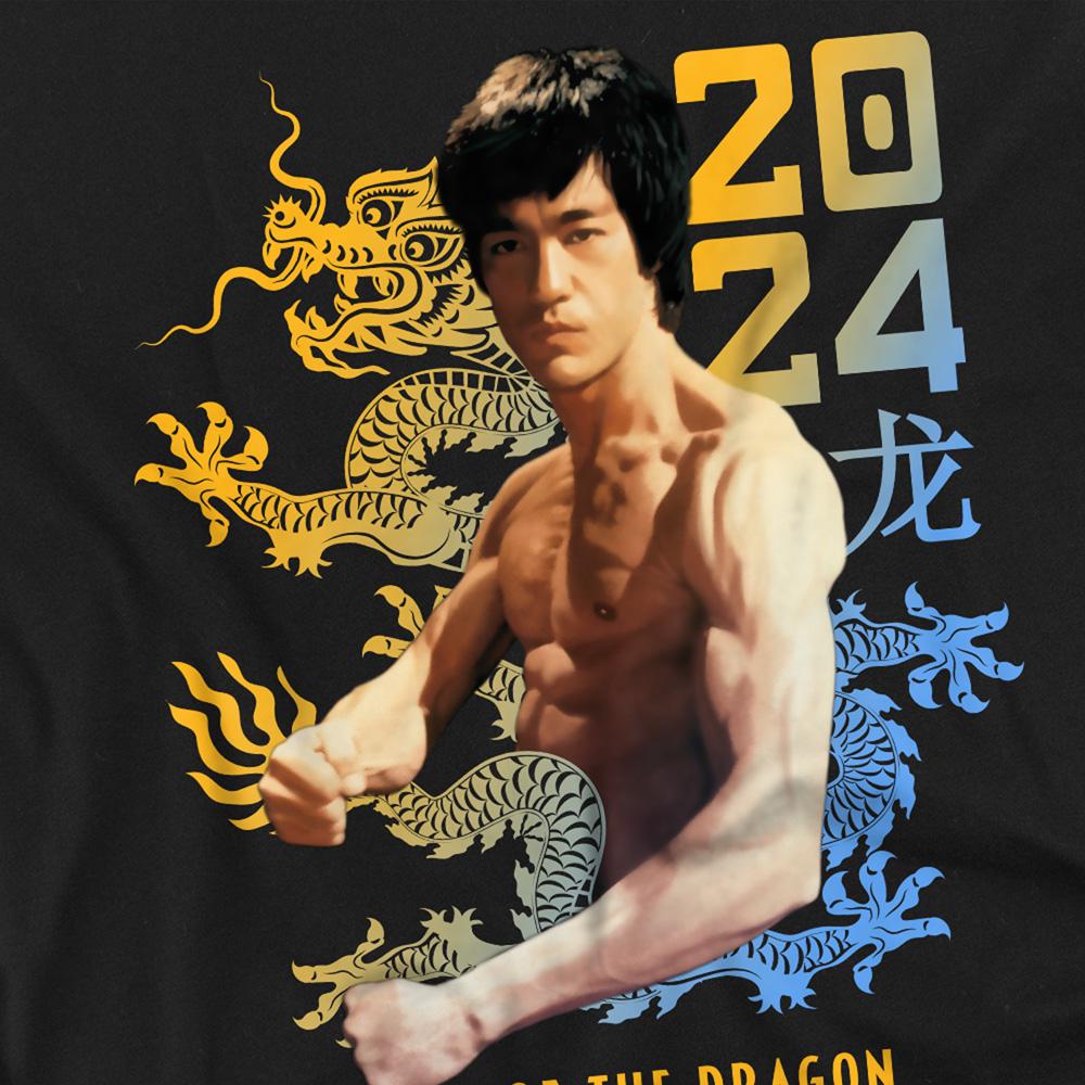 Bruce Lee Unisex Adult Year Of The Dragon Two Tone T-Shirt