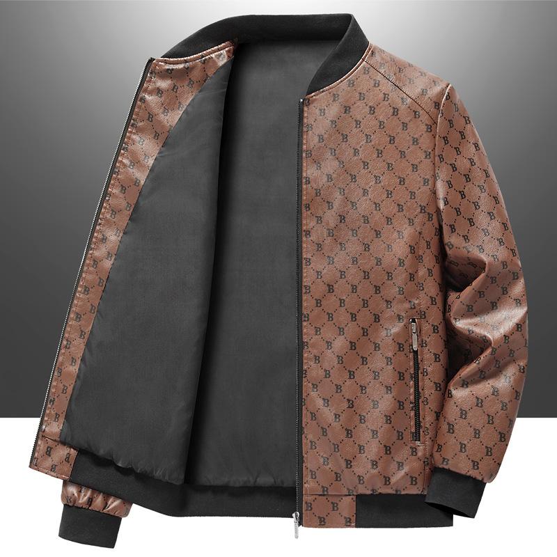 Осенняя кожаная мужская куртка, новая модная и красивая большая размерная весенне-осенняя мотоциклетная куртка для отдыха в корейском стиле