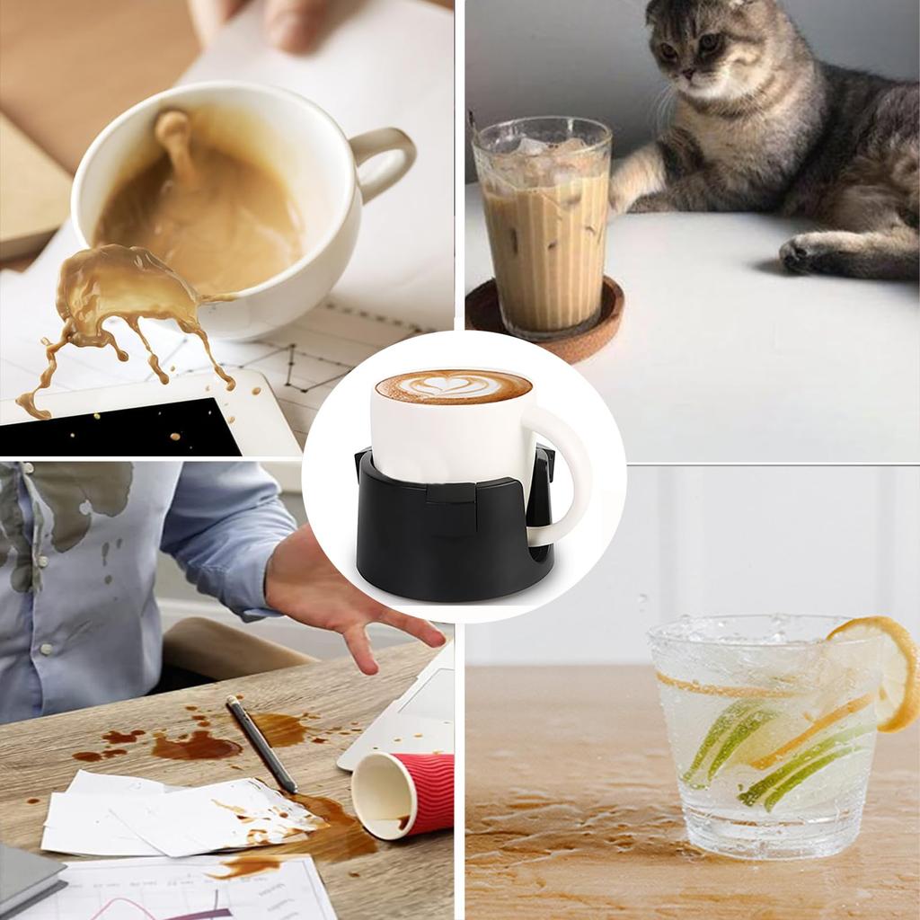 Nalaina Непроливающийся держатель для напитков Подставка для напитков Простая установка Непроливающийся стакан Лодка Автомобиль Кемпер Караван Стол Настольные принадлежности Черный