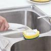 Dish Washing Tool Soap Dispenser Handle Refillable Bowls Pans Cups Cleaning Sponge Brush for Kitchen Clean Tools