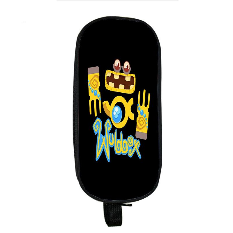 Пеналы с изображением моих поющих монстров, мягкая игра ужасов, каваи, двухслойная сумка для карандашей, чехол для ручек, школьные принадлежности, канцелярские принадлежности