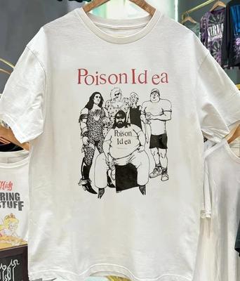 Poison idea рок-футболка ретро белая с коротким рукавом унисекс футболка