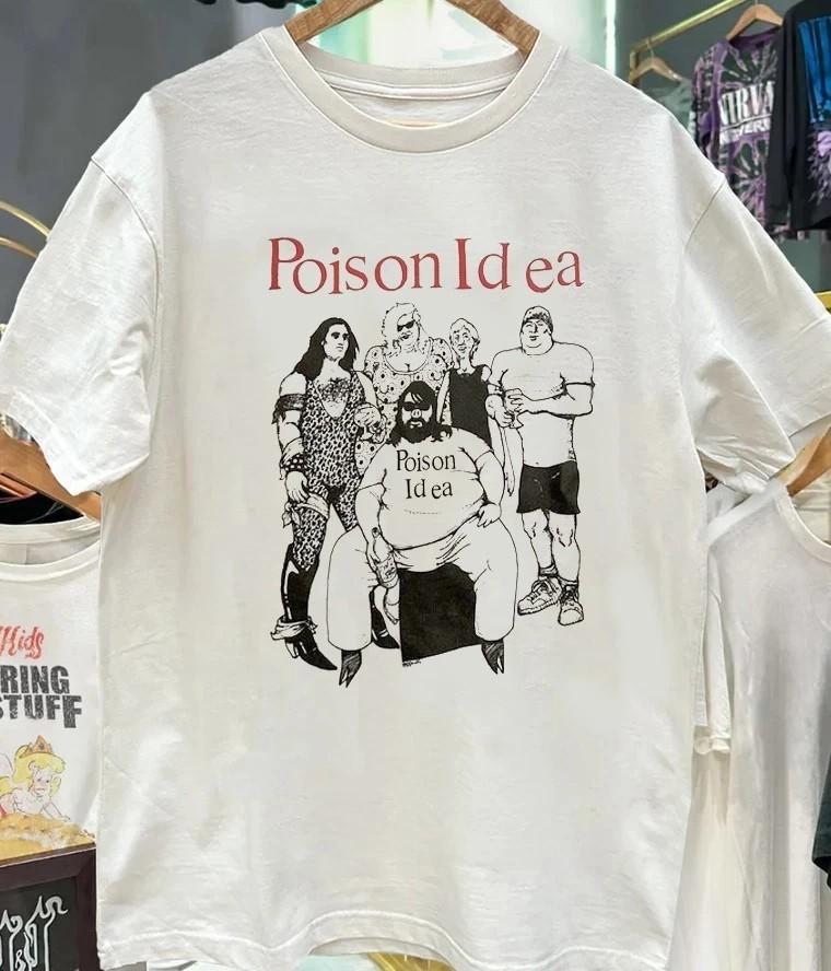 Poison idea рок-футболка ретро белая с коротким рукавом унисекс футболка