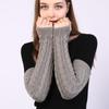 Autumn and Winter Half Finger Knitted Women's Gloves Long Warm Fingerless Sleeves Arm Sleeves