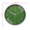 Пластиковые аналоговые настенные часы, кварцевый механизм, бесшумный ход, современное тиснение, легко читаемый индикатор времени (30 см X 30 см, Зеленый)