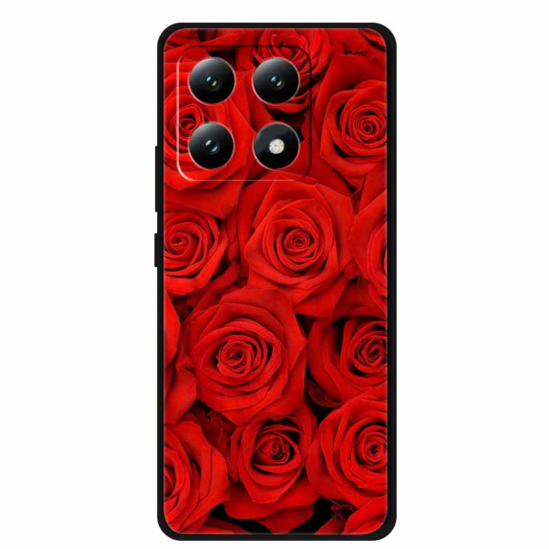 For Xiaomi 15T 5G Case Soft Silicone Black Phone Cover for Xiaomi 15T Pro 5G Cartoon Wolf Lion Bumper Dustproof Coque for Mi 15T