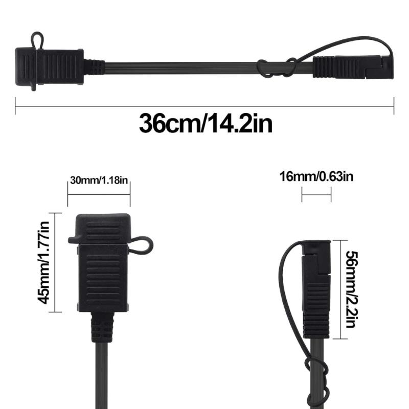 Мотоциклетные USB-зарядки Универсальный кабель-конвертер SAE в USB SAE Быстрый удлинитель 5 В 2 А для мобильного телефона