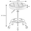 Поворотный стул на колесиках с колесами и подставкой для ног, регулируемый по высоте стул на колесиках из ПУ кожи для прилавка магазина, спальни, салона, туалетного столика, спа-
