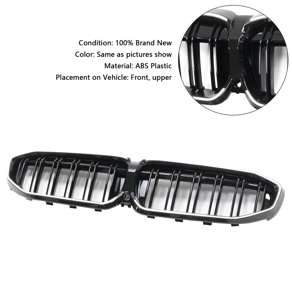 Double Slat Black Kidney Grille 51138072085 Fit BMW 3 Series G20 2019-2022