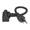 Y-образный разветвитель питания NEMA 5-15P на NEMA 5-15R+C7, 14AWG, 3-контактный, замена, удлинительный кабель для динамика, компьютера, принтера