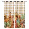 День Благодарения Тыква Подсолнух Бант Клетчатые Блэкаут Шторы для Гостиной Спальни Принтованные Шторы для Оформления Окна Домашний Декор