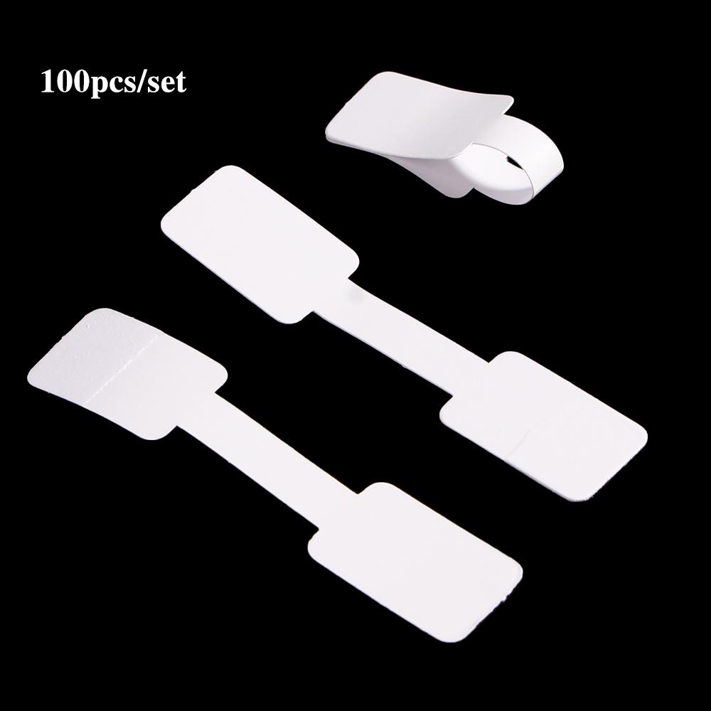 100Pcs Jewelry Sticky Stickers Bracelet Ring Sticker Hang Size Display Tags Paper Price Labels