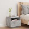 Table de chevet - Maison Exclusive - Gris béton - LED RVB &amp; USB - 40 x 39 x 37 cm