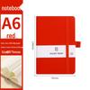 A6 Color Elastic Band Portable Notebook - Student Memo with Skin-Feel Leather Pocket Design