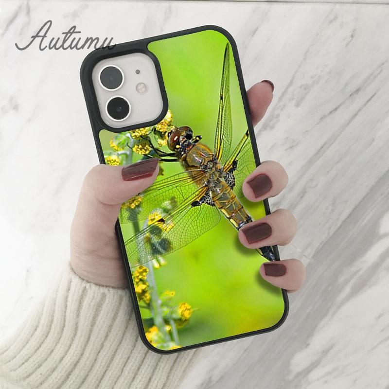 Dragonfly Animal Phone Case for iPhone 17 Air 15 16 16e 11 12 13 14 Pro Max Plus Cover coque Fundas Shell