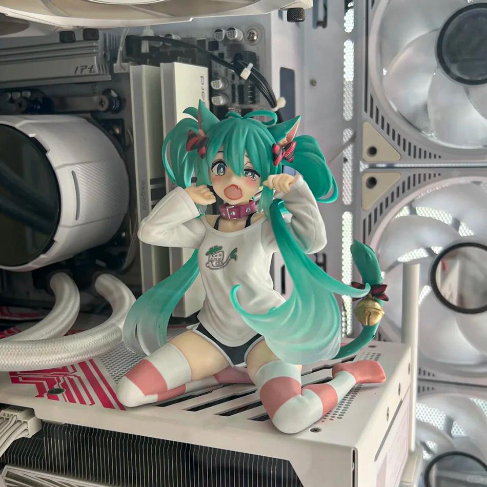 Vocaloid Звездная Кошка Ушки Короткий Рукав Пижама Хацунэ Фигурка МИКУ Пейзаж Миниатюрная Анимация Красивая Девушка Настольное Украшение Фигурка Подарок