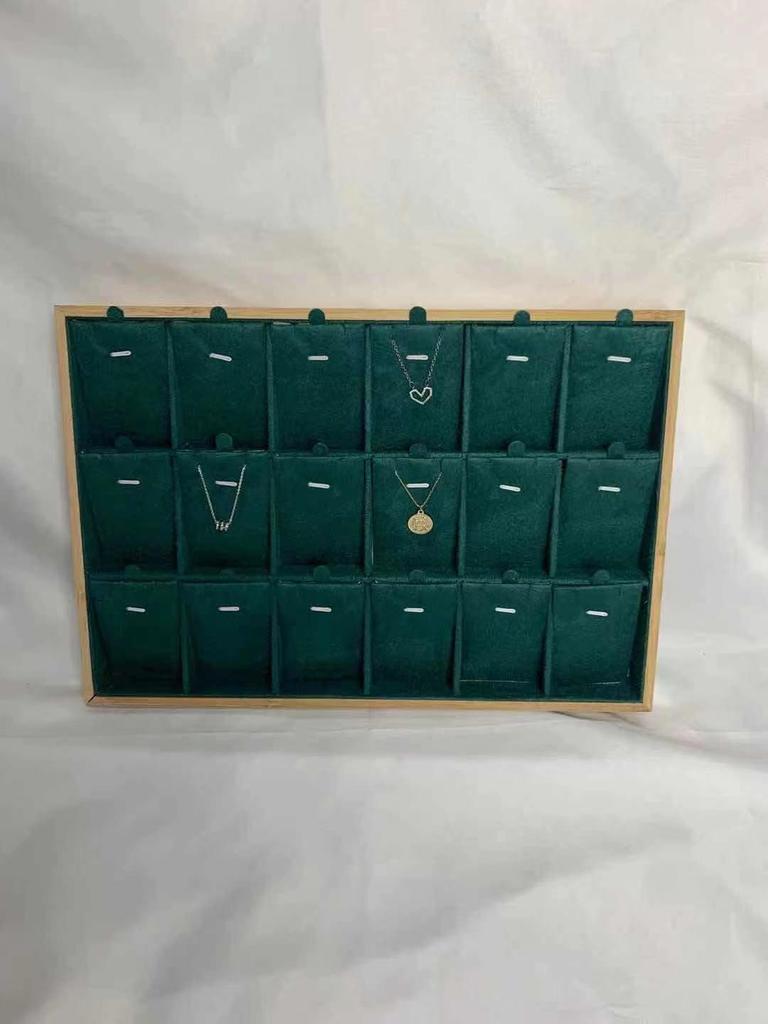 Подставка для ювелирных изделий из бамбукового дерева для ожерелий и сережек