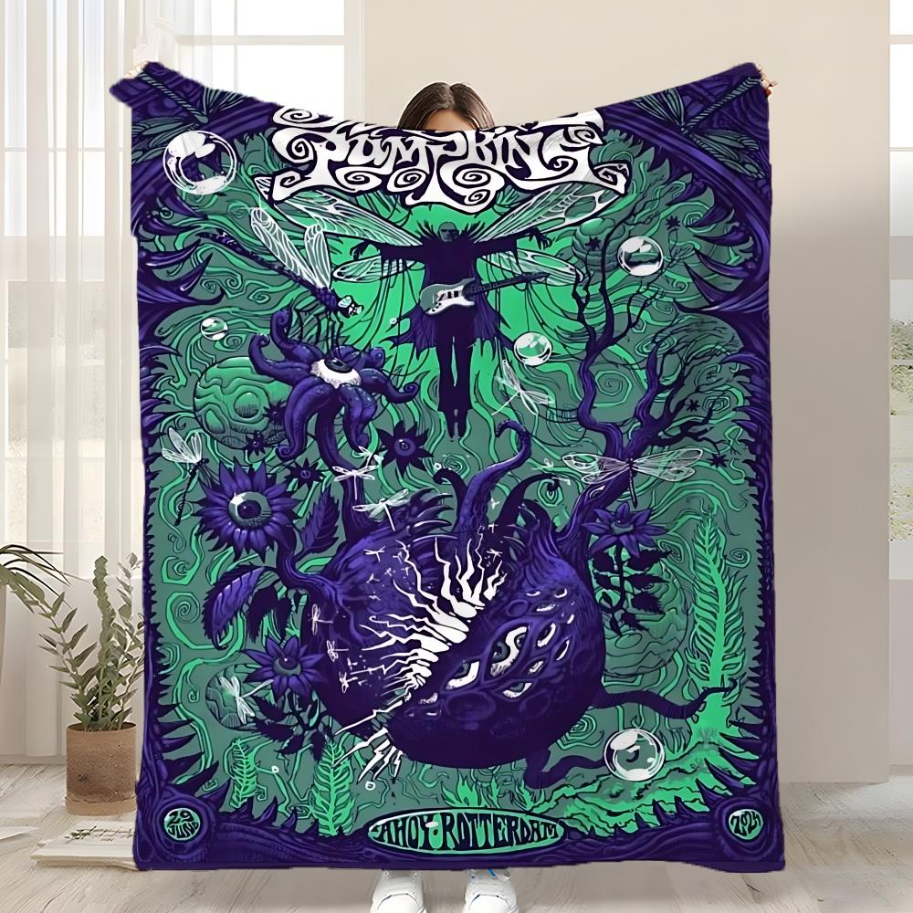 Band The Smashing Pumpkins Throw Kid-Friendly Flannel Throw Blanket Soft Warm Anti-Static Washable All Season