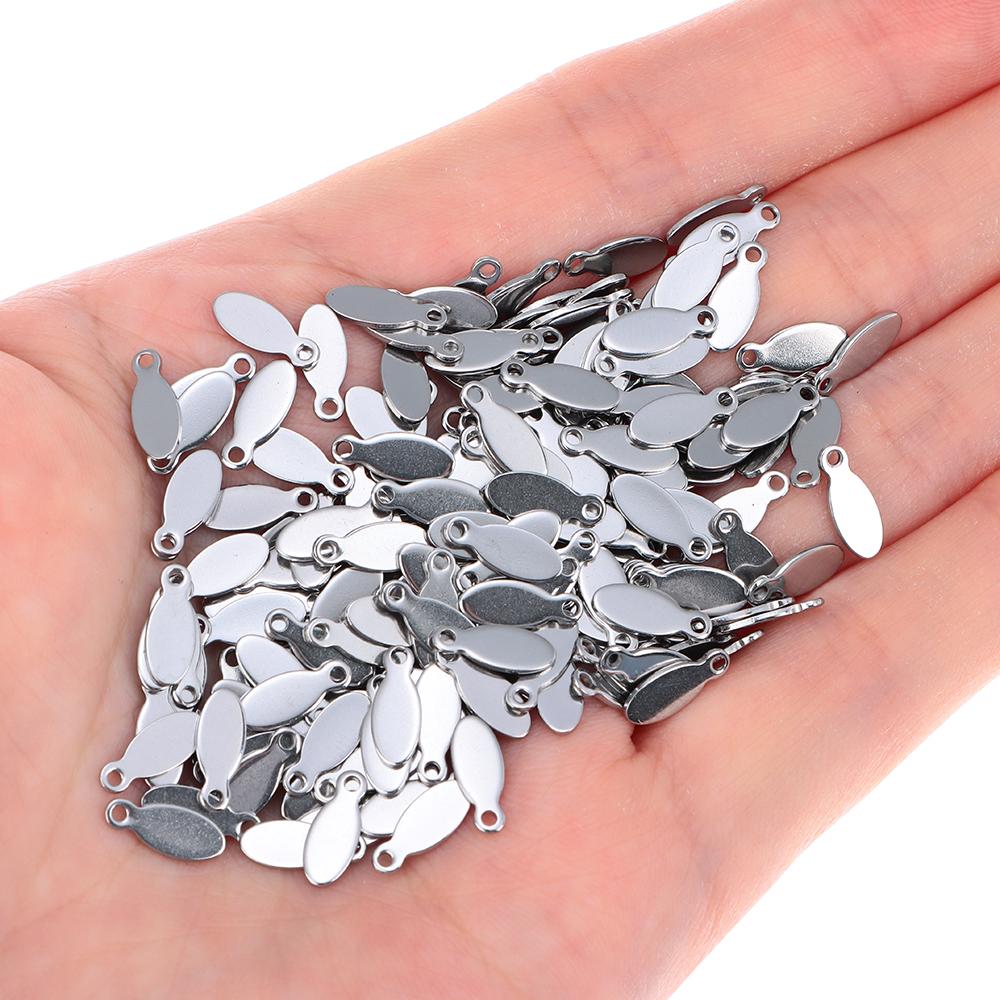 Пустые бирки из нержавеющей стали Овальные Овальные подвески Изготовление ювелирных изделий Штамповочные бирки Изготовление ювелирных изделий своими руками