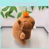 Delightful Soft Short Plush Capybara Toy Keychain With Bubble Blowing Feature