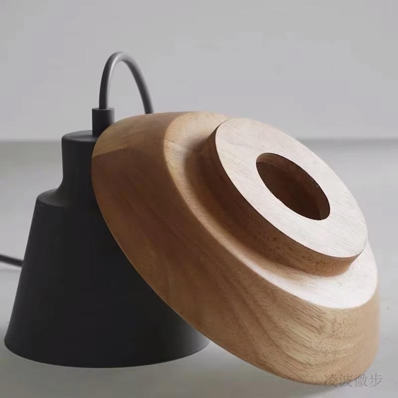Modern Wood Pendant Light Nordic Macaron Colorful Minimalist Hanging Lamps Living Room Bedside Coffee Indoor Decoration Lighting