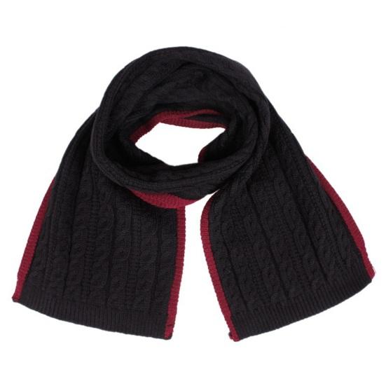 Набор из 3 предметов: детская шапка, шарф, перчатки, однотонный, с текстурой «косичка», украшение плюшевым помпоном, шапка, длинный шарф, перчатки, эластичные зимние аксессуары