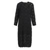 Long Black Jacquard Dress with Lining Woman OBJECT