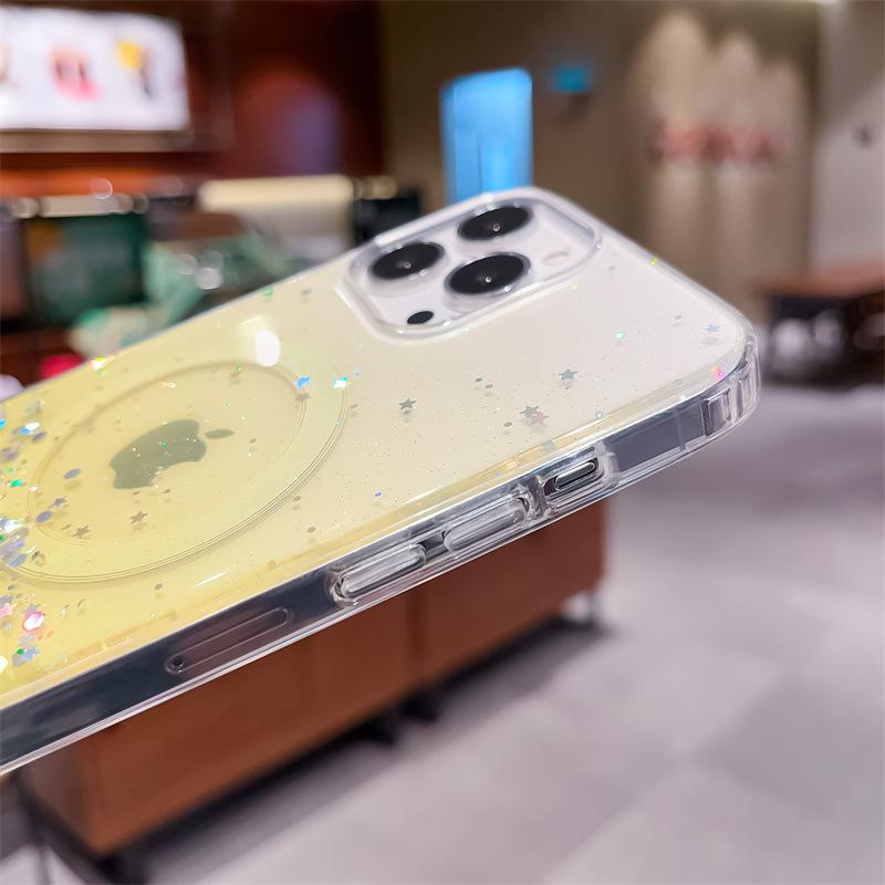 Градиентный силиконовый чехол с магнитной защитой от падений для iPhone 14 Pro Max/13/12/11/8P, в комплекте косая цепочка для подвешивания