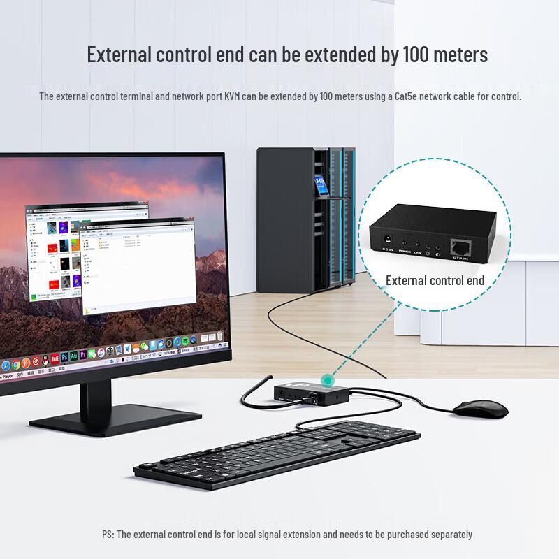 MT-Viki Rackmount VGA to Cat5 KVM-переключатель