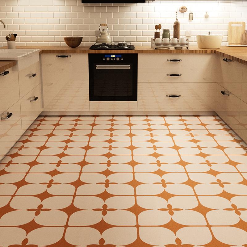 Геометрический узор Кухонный ковер Ретро Цветочный ПВХ Ковры Клетчатый Этнический стиль Коврик для пола Водонепроницаемые Нескользящие коврики Ковер против царапин