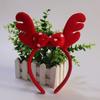 Рождественский головной убор, интересные декоративные аксессуары для волос, рождественская лента с рогами Санта-Лося для детей и взрослых, повязка для волос в подарок