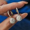 S925 Sterling Silver Luxury Round Bezel Set Moissanite Stud Earrings Bridal Wedding Earrings for Women
