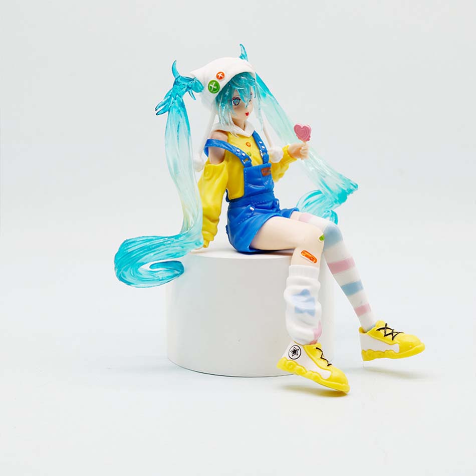 В наличии Колпачок-стоппер для лапши Hatsune Miku -Версия с леденцом- ПВХ 15 см Аниме Фигурки Действия Модель Коллекция Игрушка