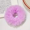 2 Pcs New Colorful Fluffy Hair Band for Women Girls Ponytail Holder Hair Tie Plush Scrunchie Rubber Band Fashion Hair Accessories