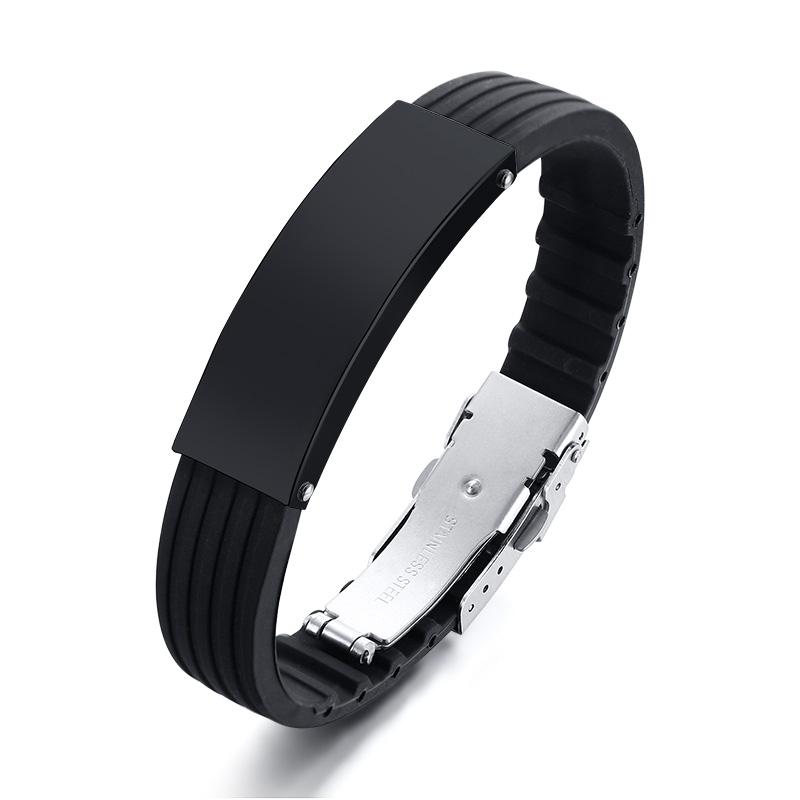 Изготовленный на заказ резиновый брендовый силиконовый браслет Warpwrist персонализированные бирки из нержавеющей стали регулируемый идентификатор для женщин