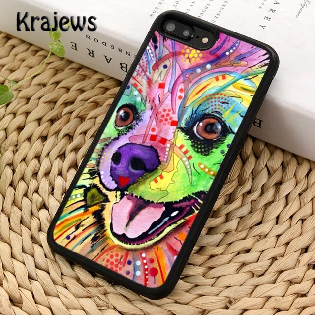 Krajews Pomeranian puppy dog Phone Case Cover For iPhone 16 15 14 plus XS XR 11 12 mini 13 pro max coque Shell Fundas