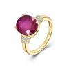 Precious Classic Ring for Women Natural Filled Ruby Gem July Birthstone Silver Jewelry for Your Love Ones Romantic Gift