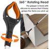 Foldable Gripper Extender Hand Tools Litter Grabber Stick Portable Collapsible Garbage Grabber Pick Up Tools with Non-Slip Jaw