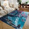 Beautiful Red Sunset Maiden Print Carpet Living Room Bedroom Decor Non-slip Parlor Floor Mat Surface Smooth Carpet Birthday Gift