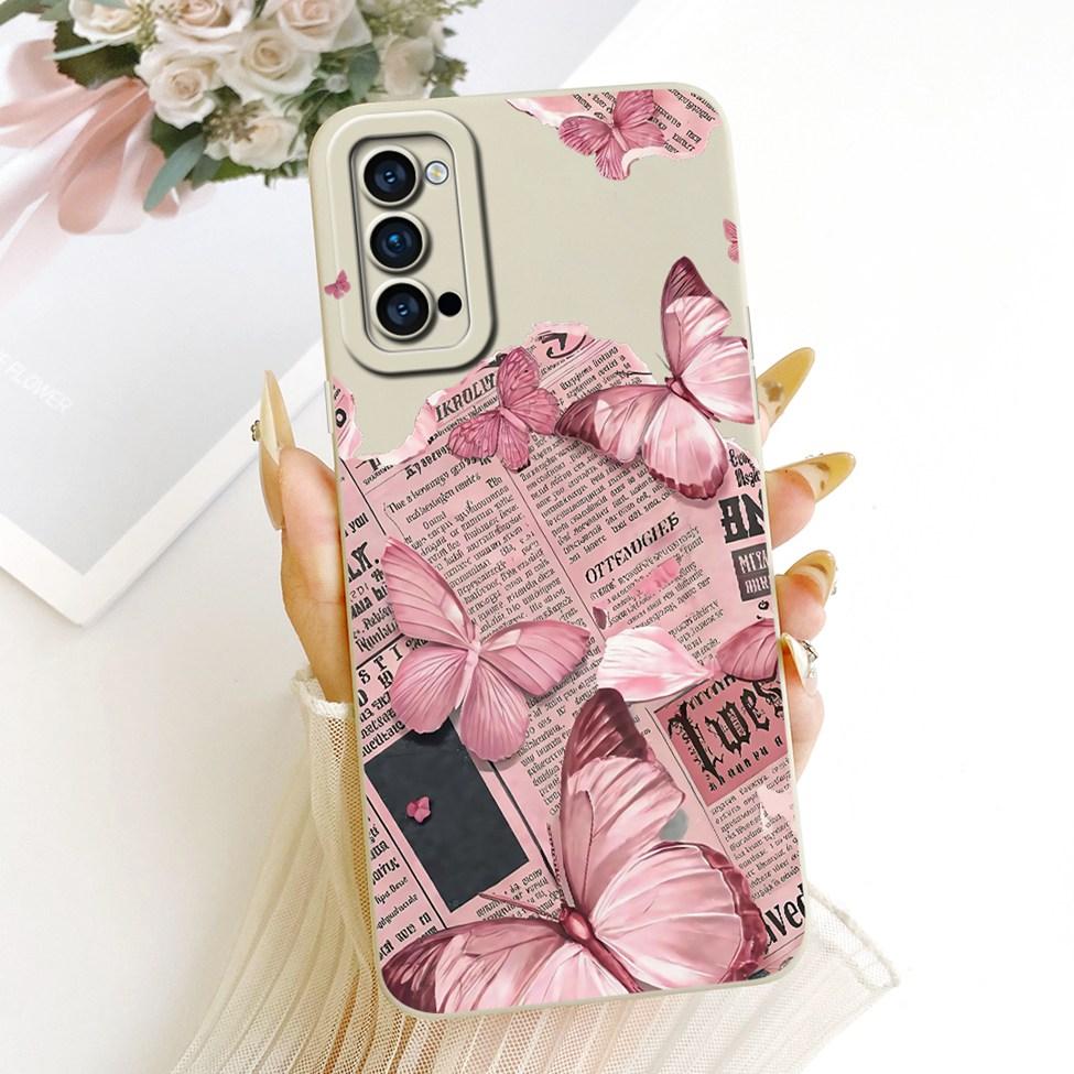 Casing For Oppo Reno4 5G Cover Fashion Cartoon Cute Funny Painted Silicone Phone Case For Oppo CPH2091 PDPM00 PDPT00
