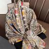 180*90cm Large Silk Satin Scarf Women Cashew Flower Printed Scarf Spring And Summer Styles New Shawl Wrap Female Hand  NEW