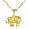 Light Luxury Auspicious Elephant Metal Necklace, Elephant Auspicious Thai Pendant, Xishuangbanna Fashion Necklace