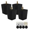 4PCS Solid Wood Furniture Legs 6/10/15cm Chair Bed Table Cabinet Heightening Parts Furniture Foot Replacement Accessories