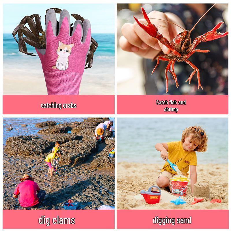 Kids' Nitrile Anti-Puncture Tide-Pooling & Gardening Gloves